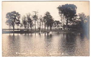 Lakeland, Michigan Mi ~ Strawberry Rapids ~ Vintage Echtfoto Postkarte RPPC - Bild 1 von 2