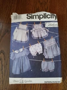 Simplicity Heirloom Pattern #7809-Toddlers Dress-Pinafore-Panties Sizes 1/2-2 - Picture 1 of 3
