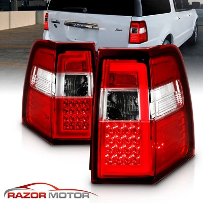 Par de luces traseras cromadas para Ford Expedition 2007-2017 barra LED C para repuesto Foto 1 de 4