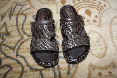 Женские коричневые сандалии-шлепанцы Cole Haan удобные на низком каблуке размер 6 M  - Изображение 1 из 4