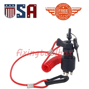 5005801 175974 Ignition Key Switch &Safety Lanyard For Evinrude/Johnson OMC Boat - Bild 1 von 10