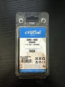 Crucial 16GB DDR5 4800 MHz SO-DIMM Memory (CT16G48C40S5) - Afbeelding 1 van 4