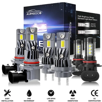 Para Subaru Outback 2005-2009 6x Faro LED Luz Alta Baja + Kit de Bombilla Antiniebla Foto 1 de 4