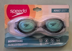 New in Package ADULT SPEEDO Boomerang Swim Goggles Anti Fog No Leak Flex Fit - Picture 1 of 2