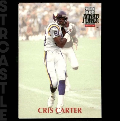 Tarjeta de fútbol americano Cris Carter 1992 Pro Set Power #268 Minnesota Vikings 🏈 Foto 1 de 3