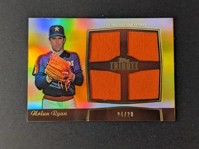 Nolan Ryan 2011 Topps Tribute Quad Jersey Relic Gold /20 TQR-NR - Image 1 of 2