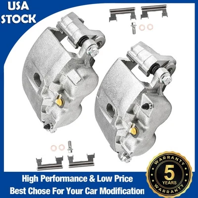 2Pcs Front Caliper & Bracket For GMC Yukon XL 2500 2000-2013 Hummer H2 2003-2009 - Image 1 of 4