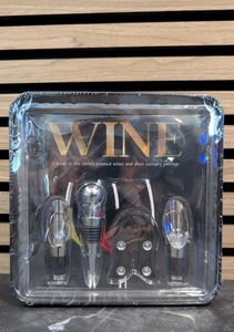 Wine Bottle Stopper Wine Pourers Foil Cutter 4 Pieces Set / New - Picture 1 of 5
