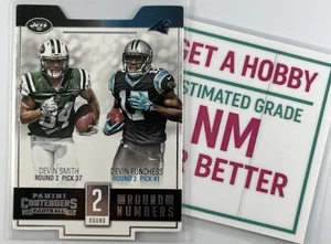 Devin Funchess Devin Smith 2015 Contenders Round Numbers #RN7 Panthers Jets - Picture 1 of 1