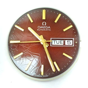 Vintage Omega Automatic Day Date Original Spider Web Brown Dial Men Watch C.1974 - Picture 1 of 16