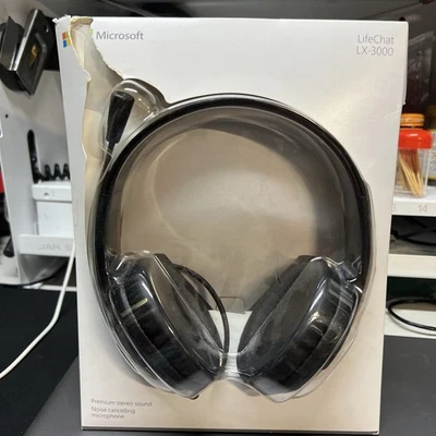 Microsoft LifeChat LX-3000 USB Stereo Headset JUG-00013 Black 1084 NEW Sealed - Image 1 of 2