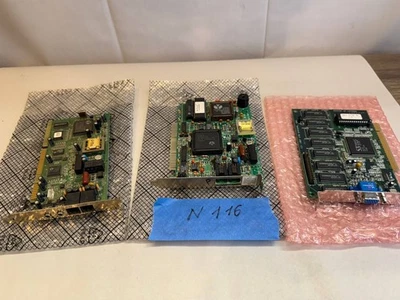 Vintage STB Nitro 3D/GX ISA VGA + Rockwell R6749-21 PCI Modem + R6682-26 ISA Mod - Image 1 of 4