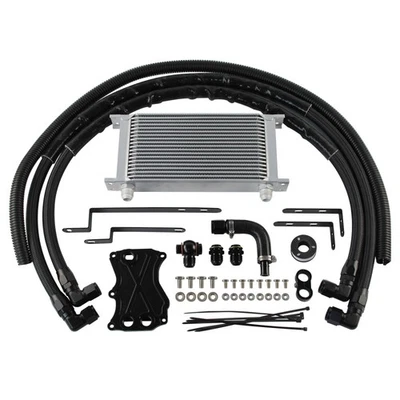19 Row AN10 Oil Cooler Kit Adapter Hose For Mercedes-BENZ M276 3.0/3.5L Silver - Image 1 of 4