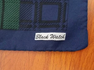 Vintage 90s Black Watch Cargo Scarf - Scottish Tartan/Checkered Size: 78x 78cm - Bild 1 von 11