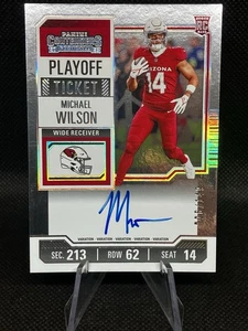 2023 Contenders Michael Wilson Rookie Playoff Ticket Variation Auto /149 No. 126 - Picture 1 of 3