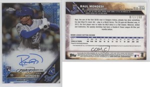 2016 Topps Chrome Blue Refractor /150 Adalberto Mondesi Raul Jr Rookie Auto RC