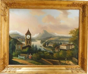 BILDERUHR THOUN AM THUNER SEE-SCHWEIZ 1830 MUSIKWERK - SPIELUHR - Bild 1 von 7
