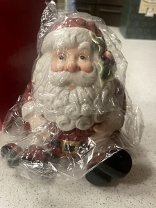 Fitz & Floyd Essentials Weihnachten Santa Porzellan Bonbonglas Behälter 2063/145 - Bild 1 von 8