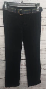 Ralph Lauren Youth Girls Size 10 Black Corduroy Pants Straight Leg Pockets NEW - Picture 1 of 8