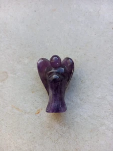 Ángel de piedras preciosas ángel de la guarda amatista 35 mm figura amuleto de la suerte Pascua - Imagen 1 de 1