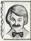 Mike Caveney caricature 1989 Magic Autograph Poster Gallery book by Gary Darwin