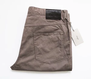 $750 BRIONI Taupe Stretchy Cotton Blend Jeans Trousers Pants Size 30 US 46 Euro - Picture 1 of 10