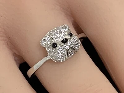 Pomeranian Dog Ring  925er ECHT SILBER  Gr. 57 - Bild 1 von 4