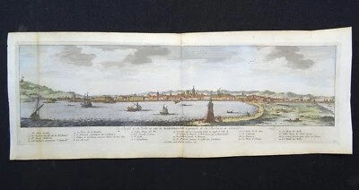 Espanha, Barcelona, Vista panorâmica P. van der Aa, 1707, Le Profil de la Ville... - Imagem 1 de 4