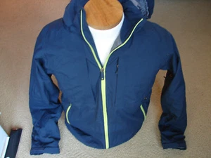 Alpine Design Men's Hooded Ski Rain Coat Jacket Navy Blue Size Small - Picture 1 of 5