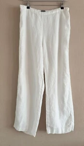 Pantalón SAHARA Lino Blanco Lagenlook Talla L Grande - Imagen 1 de 4