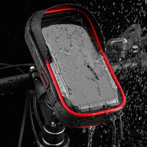 Motorcycle Waterproof Bag Phone Holder Bracket Bicycle Handlebar Mount Stand - Picture 1 of 18
