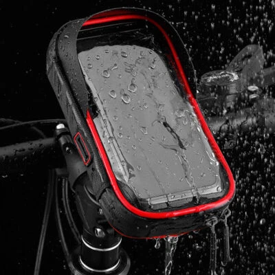 Motorcycle Waterproof Bag Phone Holder Bracket Bicycle Handlebar Mount Stand - Image 1 of 4