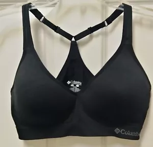 New Womens Columbia Black Sports Bra XL Padded T-Back Adjustable - Picture 1 of 4