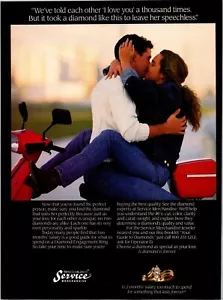 VINTAGE 1988 SERVICE MERCHANDISE DIAMOND RING PRINT AD - Picture 1 of 1
