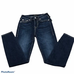 True Religion Halle Mid Rise Big T Skinny Jean Sz 27 - Picture 1 of 12