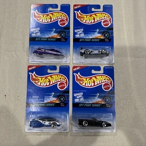 Juego completo de 4 Hot Wheels Spy Print Series 1996 vintage - Imagen 1 de 9