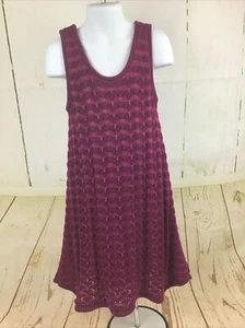 Matilda Jane Paint by Numbers Aurora Purple Aline Crochet Sweater Dress Sz. 8 - Picture 1 of 13