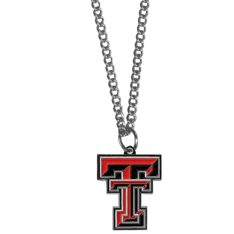 Texas Tech Red Raiders 22" Chain Necklace Metal Logo NCAA Licensed Jewelry SM Cover