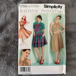 Simplicity Pattern 1755 Sz 12-20 Misses Petite Leanne Marshall Dress Belt - Picture 1 of 6