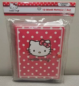 Vintage 2004 Sanrio Hello Kitty 12 Blank Note Card Set & Envelopes 2 Designs NEW - Picture 1 of 7