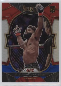 2023 Panini Select UFC Concourse Red & Blue Prizm Chris Curtis #90 Rookie RC