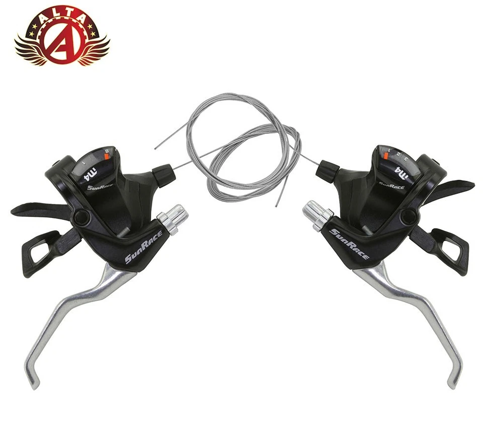 NEW! SUN RACE BICYCLE V BRAKE TRIGGER SHIFTER R&L 3X8 SPEED STM-406 - Image 1 of 1