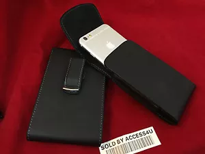 SCHWARZ LEDER VERTIKAL HOLSTER GÜRTELCLIP ETUI ETUI ETUI FÜR ONEPLUS 6T - Bild 1 von 11