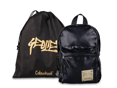 Mini Zaino Da Passeggio Geolier Linea King in Ecopelle Colore Nero Colourbook - Immagine 1 di 3