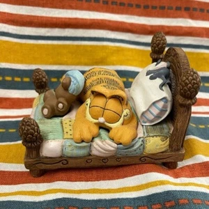 Vintage 1993 Danbury Mint Jim Davis Garfield “Catnap” Figurine w/ Pooky Teddy - Picture 1 of 9