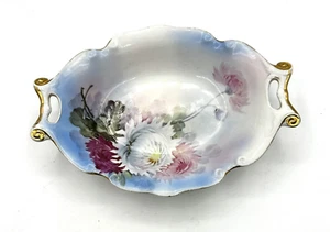 Noritake Vintage Porcelain Dish Japan Floral with Gold Handles - Picture 1 of 6
