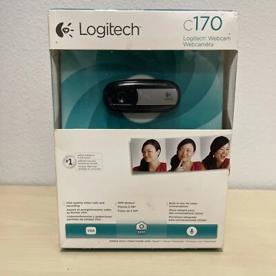 Logitech Webcam C170 Built in Mic Quality Video Calls, Recording, 5MP Photos etc - Image 1 of 3