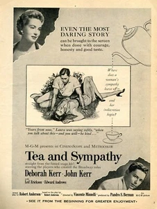 Tea & Sympathy Vintage 1956 Movie Ad/Poster, Deborah Kerr, John Kerr - Bild 1 von 1