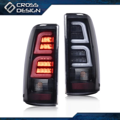 FIT FOR 99-02 CHEVY SILVERADO 1500/GMC SIERRA LED TUBE TAIL LIGHTS BRAKE LAMPS - Image 1 of 4