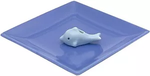 Plato de incienso de cerámica japonesa Nippon Kodo y azul delfín HECHO EN JAPÓN - Imagen 1 de 2